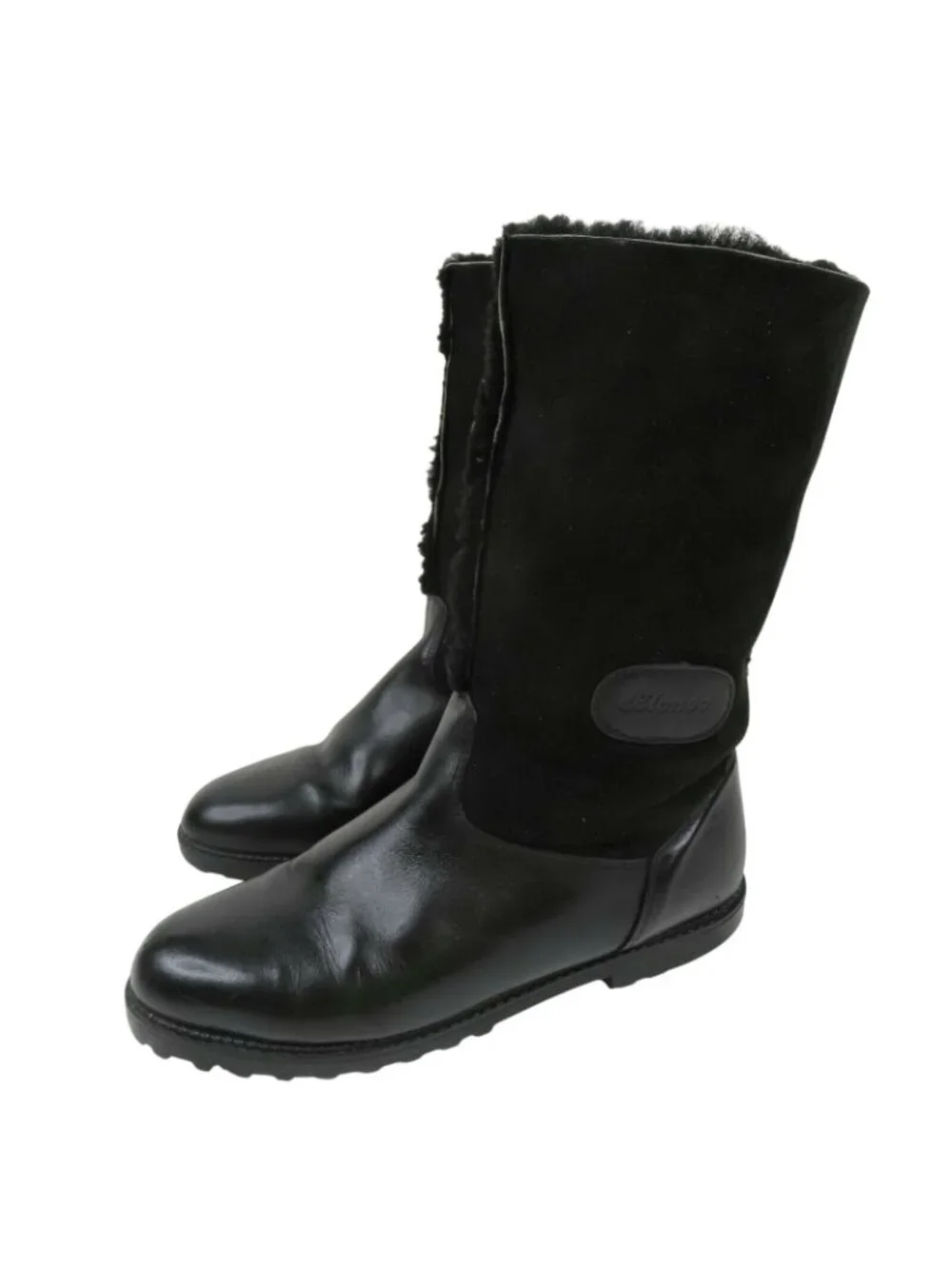 VTG Blondo Women 9 B Solid Black Shearling Fur Lined Winter Snow Boots Canada